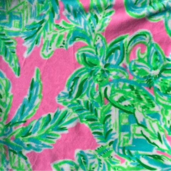LILLY PULITZER Elaine Velour Robe Mandevilla B Pink Sand Paradise XXS/XS Kimono - Picture 10 of 10